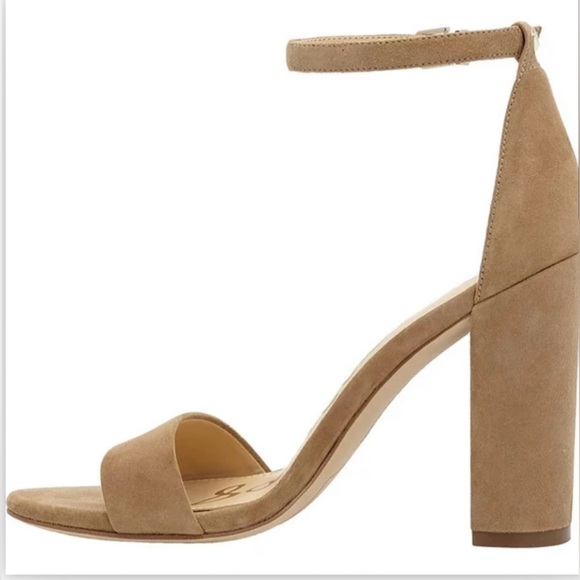 Sam Edelman Yaro Block Heel Nude Suede - Picture 2 of 8